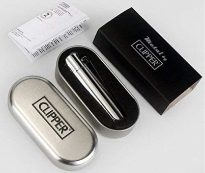 Metal Clipper Full-Size Refillable Gas Lighter – 32-Design Selection Case